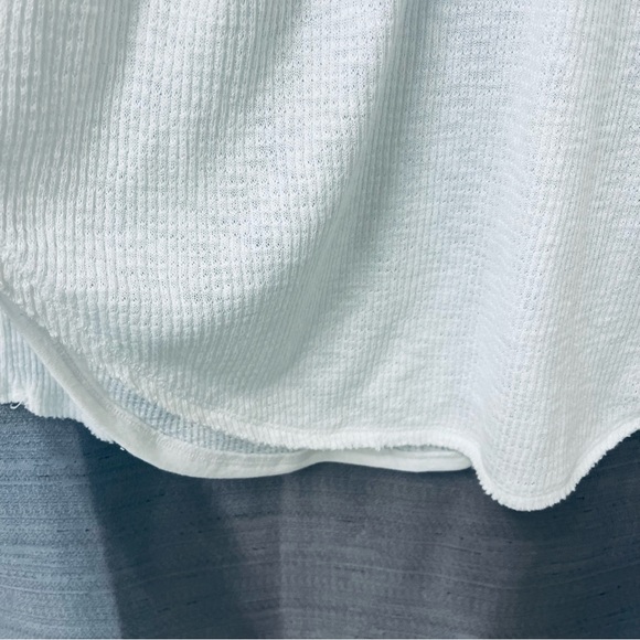 Free People We the Free Must Have Waffle-Knit Henley Tee - Ivory Medium - Picture 5 of 11